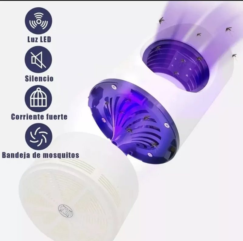 Lámpara De Succión Mata Mosquitos Zancudos Usb Luz Uv