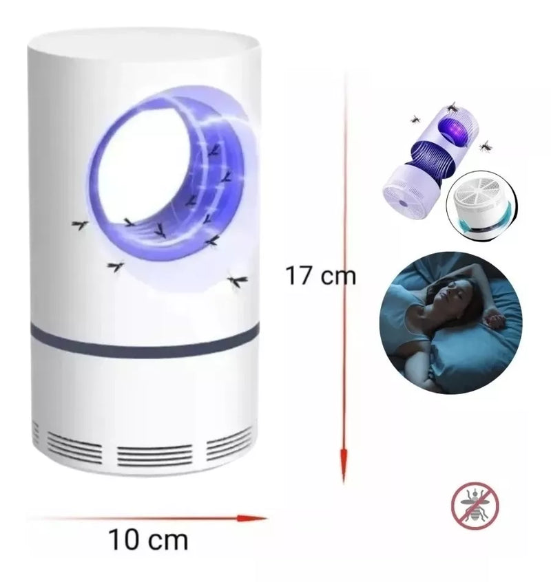 Lámpara De Succión Mata Mosquitos Zancudos Usb Luz Uv