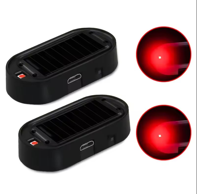 Luz de Seguridad Antirrobo para Coche – Alarma Simulada Solar con LED Intermitente (TIKTOK)